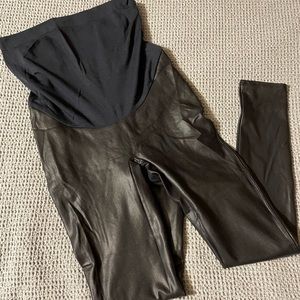 Spanx Maternity Faux Leather Leggings